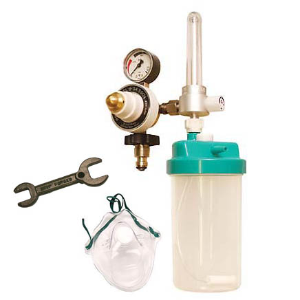 Including Flowmeter - 0-15Lpm, Disposable Humidifier, Face Mask with 1.8 Tubing + Spanner